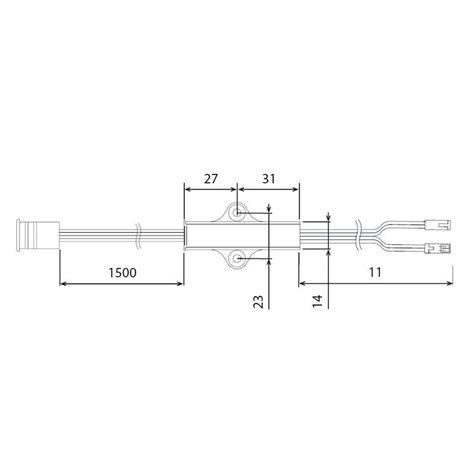 ML-445.008.62.0 Kovový dotykový spínač/stmívač, 12/24 V DC, max. 3 A, kabel 1,5 m, mini konektory 4