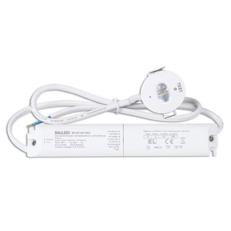 ML-461.001.68.0 Zapuštěné nouzové svítidlo Insert C, 1W, 1,5Ah, 3h doba zálohy, corridor, 6000K 1
