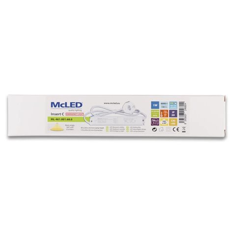 ML-461.001.68.0 Zapuštěné nouzové svítidlo Insert C, 1W, 1,5Ah, 3h doba zálohy, corridor, 6000K 6