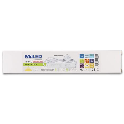 ML-461.002.68.0 Zapuštěné nouzové svítidlo Insert O, 1W, 1,5Ah, 3h doba zálohy, antipanik, 6000K 3