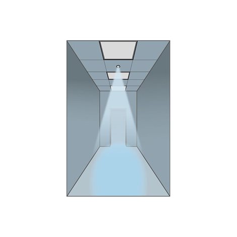 ML-461.010.68.0 Zapuštěné nouzové svítidlo Daun C, 2W, 2Ah, 3h doba zálohy, corridor, 6000K 2