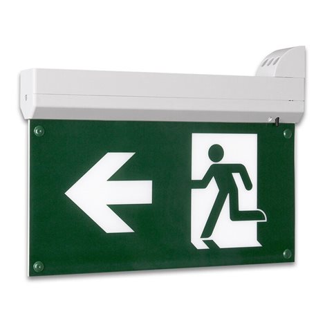 ML-462.003.68.0 Přisazené nouzové svítidlo se symboly Sign P, 2W, IP20, 6000K, 3h doba zálohy 6