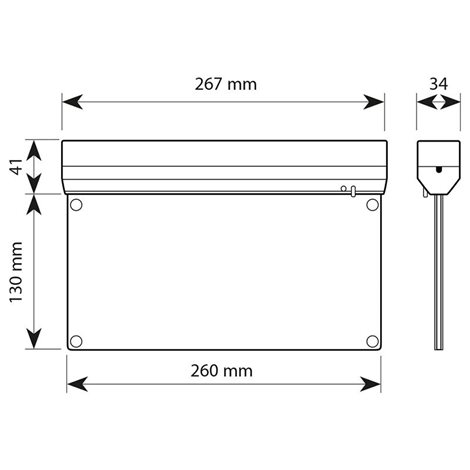 ML-462.003.68.0 Přisazené nouzové svítidlo se symboly Sign P, 2W, IP20, 6000K, 3h doba zálohy 2