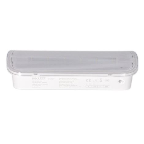 ML-462.006.68.0 Přisazené nouzové svítidlo se symboly Shield P, 1W, IP65, 6000K, 1,5Ah, 3h 10