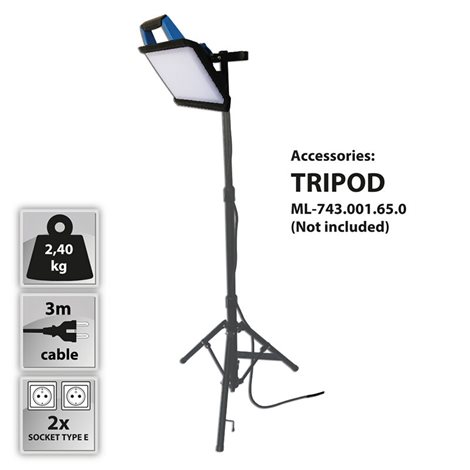 ML-511.600.65.0 LED svítidlo Calipso 45 W, 6500 K, CRI80, vyzařovací úhel 110°, IP54, francouzský 9