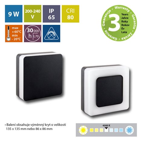 ML-513.019.19.0 LED svítidlo Draco S, 9W, 4000K, IP65, černá barva 1