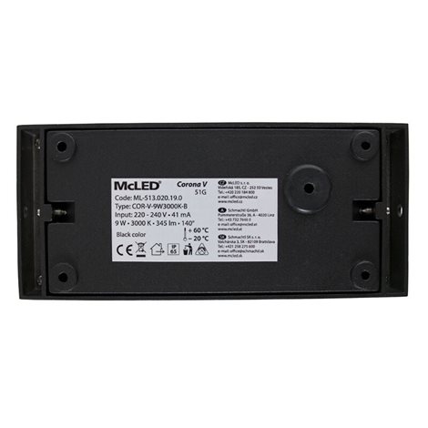 ML-513.020.19.0 LED svítidlo Corona V, 9W, 3000K, IP65, černá barva 7