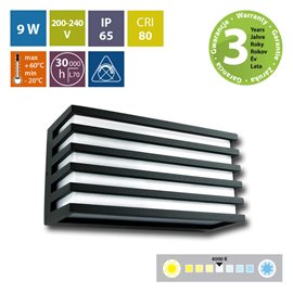 ML-513.023.19.0 LED svítidlo Corona H, 9W, 4000K, IP65, černá barva