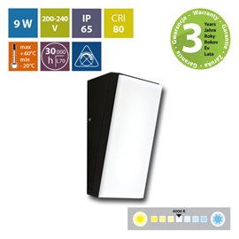 ML-513.027.19.0 LED svítidlo Kronos, 9W, 4000K, IP65, černá barva