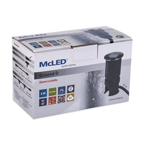 ML-514.002.81.0 Zemní LED svítidlo Ground D 3W, DC24V, 4000K, IP67, CRI 80, kabel 0,5m, přímé 3
