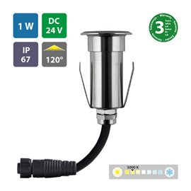ML-514.008.48.3 Zemní LED svítidlo Ground R42-120SA, 1W, DC24, IP67, 3000K, vyzařovací úhel 120°
