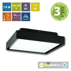 ML-516.007.19.0 LED svítidlo Andromede S, 14W, 3000K, IP65, černá barva