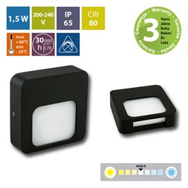 ML-517.006.19.0 LED svítidlo Ursa S, 1,5W, 4000K, IP65, černá barva