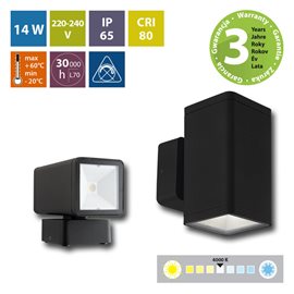 ML-518.020.19.0 LED svítidlo Verona 2S, 2x7W, 4000K, IP65, černá barva