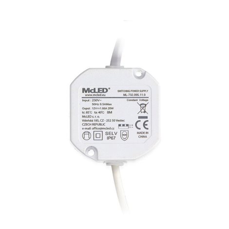 ML-732.095.11.0 Napájecí zdroj 20W, DC12V/1,67A, IP67, do elektroinstalační krabice 5