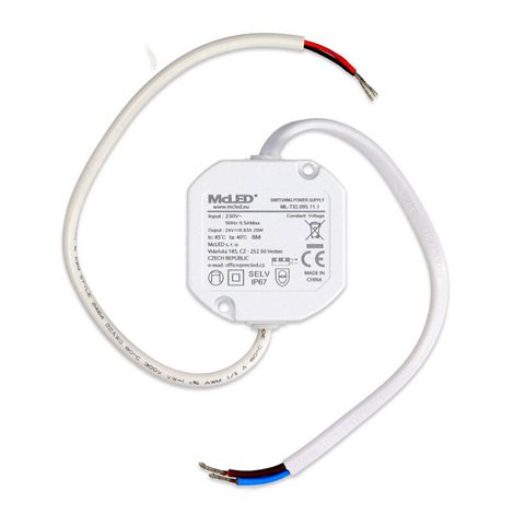 ML-732.095.11.1 Napájecí zdroj 20W, DC24V/0,83A, IP67, do elektroinstalační krabice 5