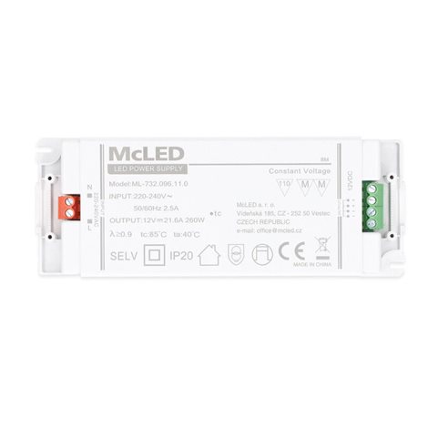ML-732.096.11.0 Napájecí zdroj 260W, DC12V/21,6A, IP20, plastové provedení se svorkovnicí 7