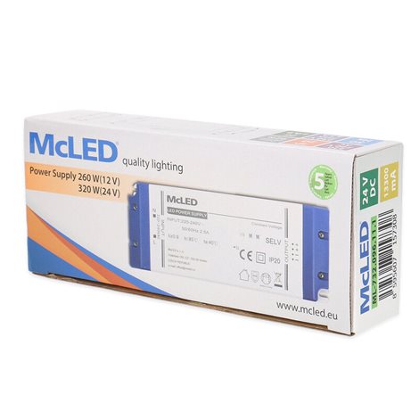 ML-732.096.11.1 Napájecí zdroj 320W, DC24V/13,3A, IP20, plastové provedení se svorkovnicí 6