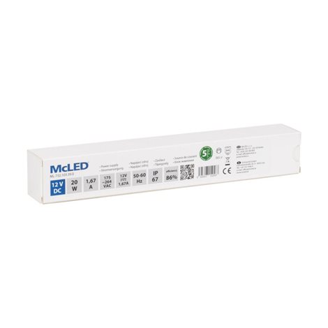 ML-732.103.39.0 Napájecí zdroj 20W, DC12V/1,67A, IP67, hliníkové provedení 2