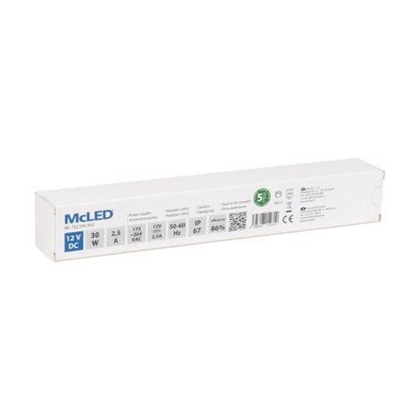 ML-732.104.39.0 Napájecí zdroj 30W, DC12V/2,5A, IP67, hliníkové provedení 5