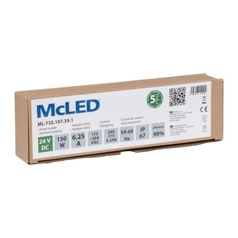 ML-732.107.39.1 Napájecí zdroj 150W, DC24V/6,25A, IP67, hliníkové provedení 4