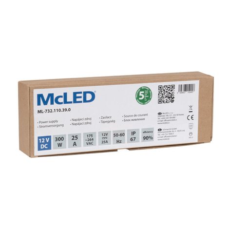 ML-732.110.39.0 Napájecí zdroj 300W, DC12V/25A, IP67, hliníkové provedení 5