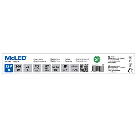 ML-732.110.39.0 Napájecí zdroj 300W, DC12V/25A, IP67, hliníkové provedení 3
