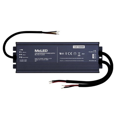 ML-732.112.39.0 Napájecí zdroj 500W, DC12V/41,67A, IP67, hliníkové provedení 1