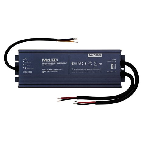 ML-732.112.39.1 Napájecí zdroj 500W, DC24V/20,83A, IP67, hliníkové provedení 4