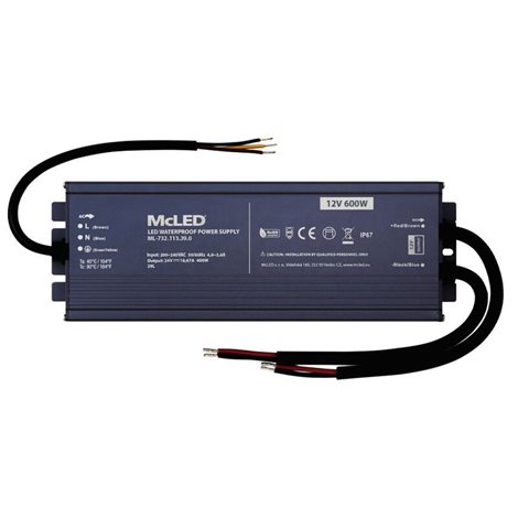 ML-732.113.39.0 Napájecí zdroj 600W, DC12V/50A, IP67, hliníkové provedení 1