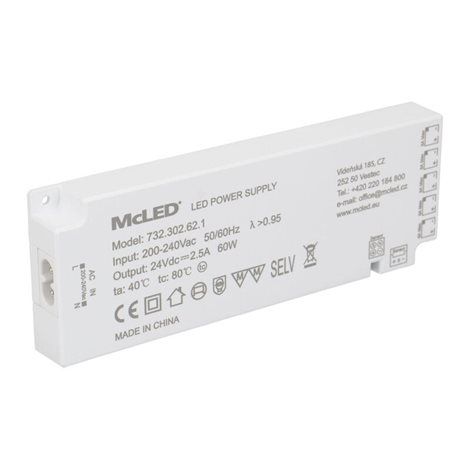 ML-732.302.62.1 Ultra tenký, Smart LED napájecí zdroj, 60W/24 V/2,5 A s 5 mini konektory 1