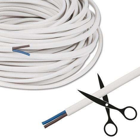 ML-733.001.00.0 2-žilový kabel 2 x 0,5 mm2, modrá, hnědá, bílá oválná izolace 1