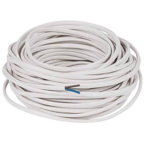 ML-733.001.00.0 2-žilový kabel 2 x 0,5 mm2, modrá, hnědá, bílá oválná izolace 3