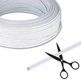 ML-733.034.37.0 3-žilový plochý PVC kabel AWG 20/0,52 mm2, (1,8-5,4mm), bílý
