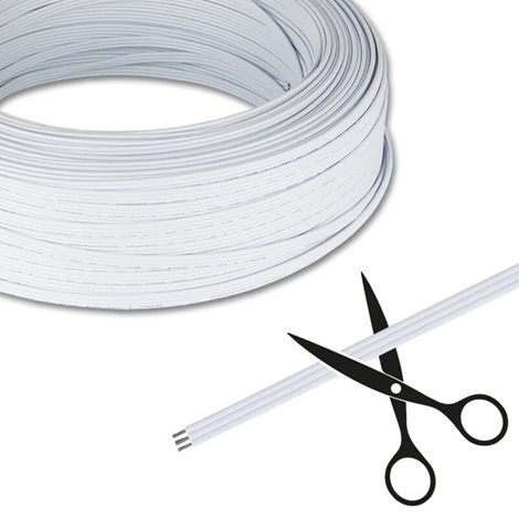 ML-733.034.37.0 3-žilový plochý PVC kabel AWG 20/0,52 mm2, (1,8-5,4mm), bílý