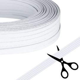 ML-733.044.37.0 5-žilový plochý PVC kabel AWG 18/0,85 mm2, (2,1-10,5mm), bílý