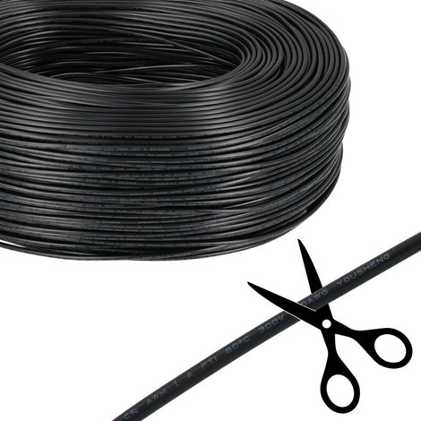 ML-733.072.37.0 2-žilový kulatý PVC kabel AWG 20/0,52 mm2, půměr 4,0 mm, černý plášť, černá/červená