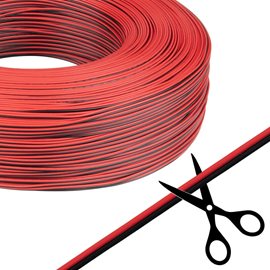 ML-733.072.90.0 2-žilový plochý PVC kabel AWG20/0,5 mm2, černá/červená