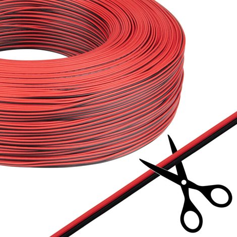 ML-733.072.90.0 2-žilový plochý PVC kabel AWG20/0,5 mm2, černá/červená