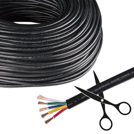 ML-733.103.37.0 5-žil kulatý PVC kabel AWG 18/0,85 mm2,půměr 7,3 mm, černý plášť