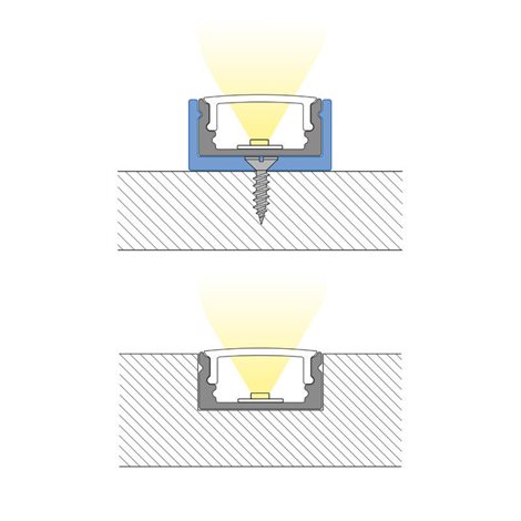 ML-761.002.43.3 Přisazený hliníkový profil PQ , 17x8mm, včetně matného difuzoru, 3 m 3