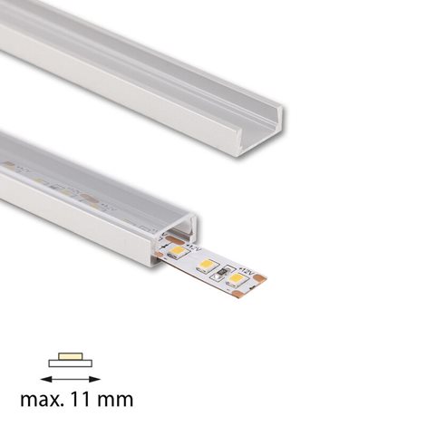 ML-761.003.74.3 Přisazený hliníkový profil PG2 16x8mm včetně čirého difuzoru 3m 6
