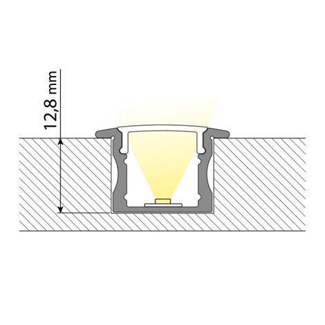 ML-761.014.43.2 Vestavný hliníkový profil VT, 23x15 mm, včetně matného difuzoru, 2 m 11
