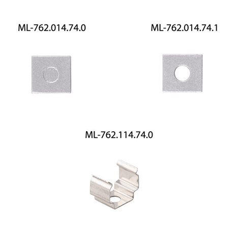 ML-761.014.74.2 Přisazený hliníkový profil PW 11x11mm, včetně mléčného difuzoru 2m 2