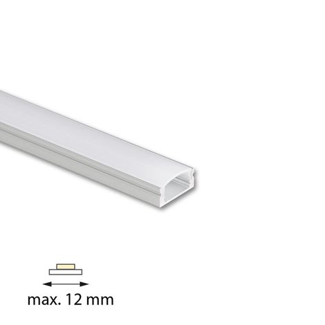 ML-761.021.74.2 Přisazený hliníkový profil PH2, 17x7mm, včetně mléčného difuzoru, 2m 3
