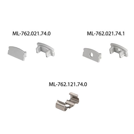ML-761.021.74.3 Přisazený hliníkový profil PH2, 17x7mm, včetně mléčného difuzoru, 3m 5