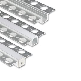 ML-761.028.74.1 Hliníkový profil pro sádrokarton AU 55x15mm, včetně mléčného difuzoru 1m