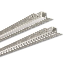 ML-761.036.43.3 Vestavný hliníkový profil AG pro sádrokarton, 53x14mm, vč. mléčného difuzoru, 3m