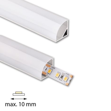ML-761.041.74.1 Rohový hliníkový profil RS2 16x16mm včetně mléčného difuzoru 1m 9