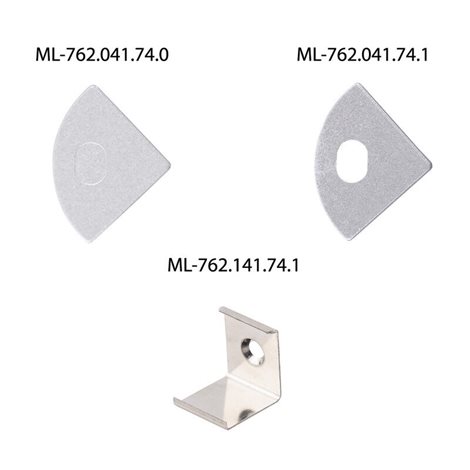 ML-761.041.74.1 Rohový hliníkový profil RS2 16x16mm včetně mléčného difuzoru 1m 10